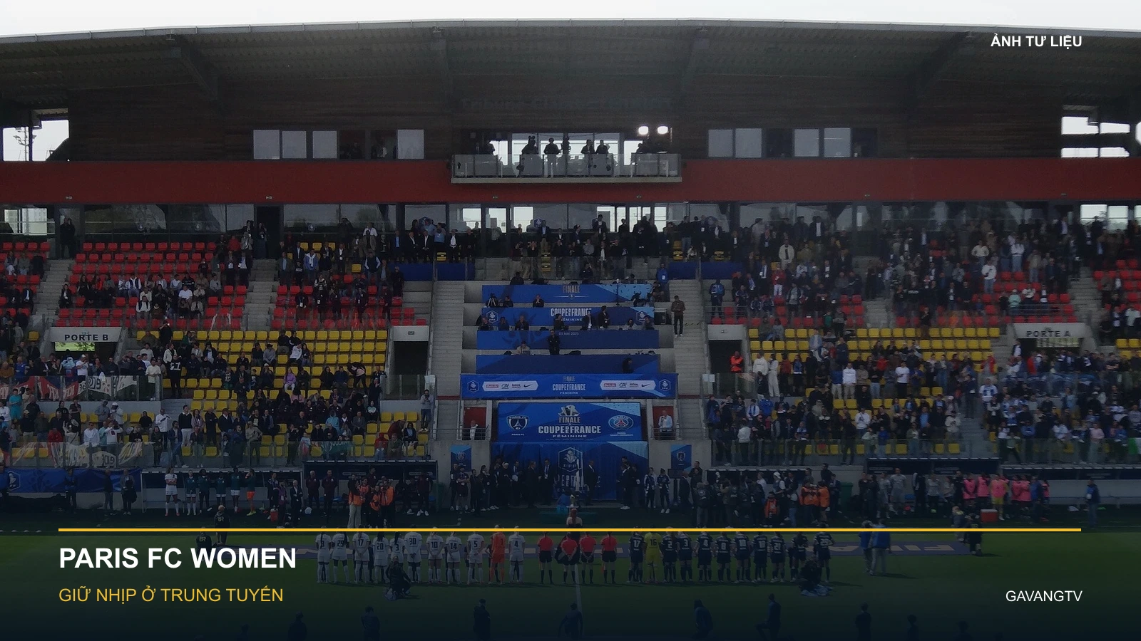 Ảnh tư liệu Paris FC Women trong trận chung kết Cúp Pháp nữ năm 2025