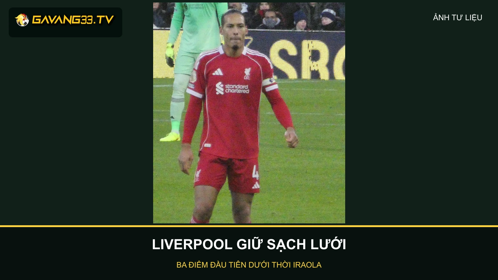 Virgil van Dijk trong màu áo Liverpool, ảnh tư liệu tháng 1/2026