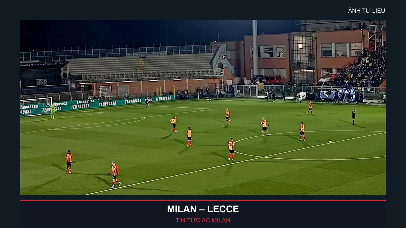 Ảnh tư liệu đội US Lecce thi đấu tại Serie A 2024/25