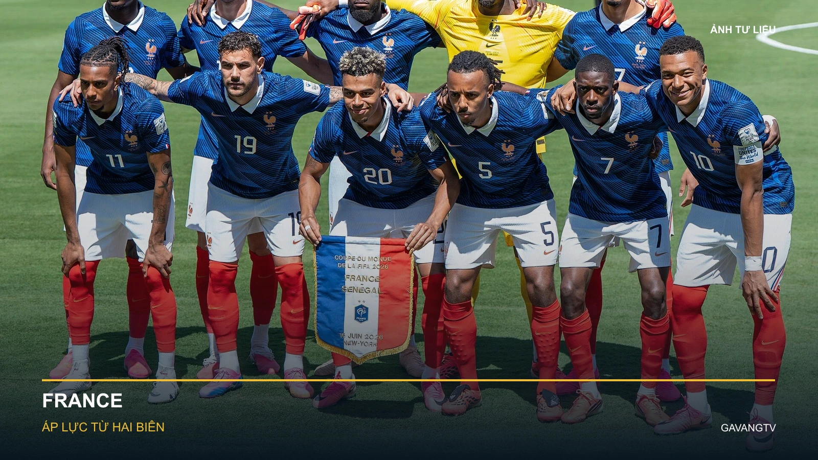 Ảnh tư liệu đội hình France trước trận Senegal năm 2026